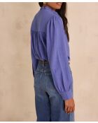 Brooke-Bluse mit Lavendelstickerei