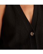 Gilet nero in maglia Lyo