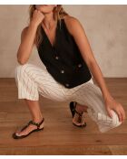 Gilet nero in maglia Lyo