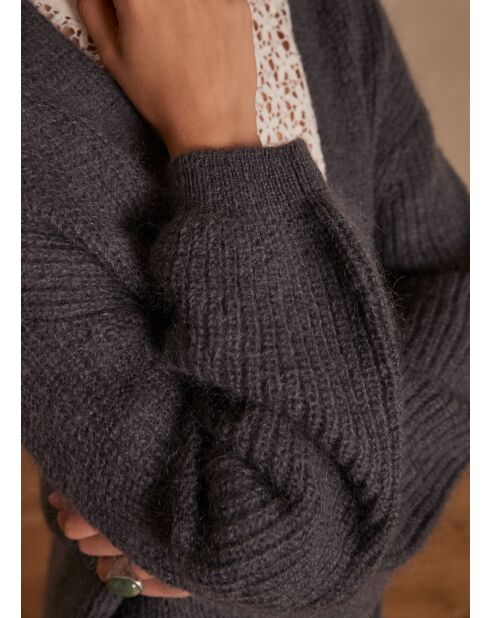 Cardigan en maille Chelton gris souris