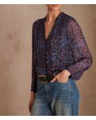 Blusa negra estampada Bora