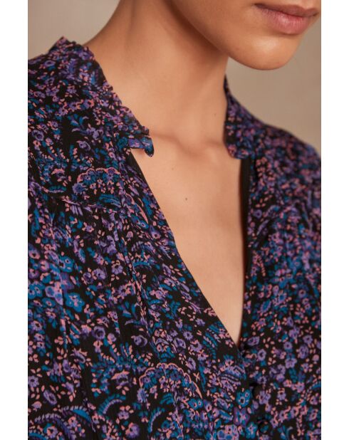 Blouse imprimée Bora noire