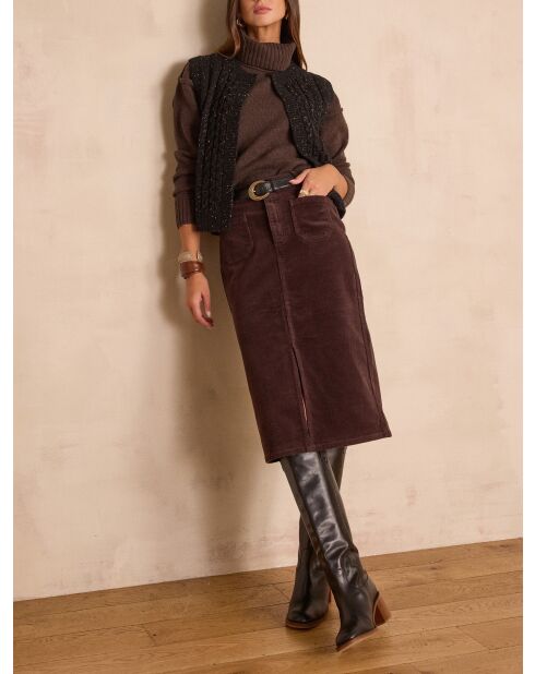Gilet cardigan Bixente bis noir