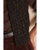 Gilet cardigan Bixente bis noir