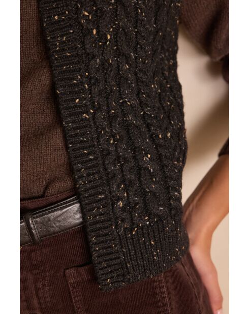 Gilet cardigan Bixente bis noir