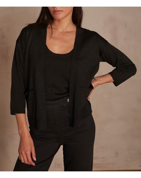 Cardigan en maille Lilou noir