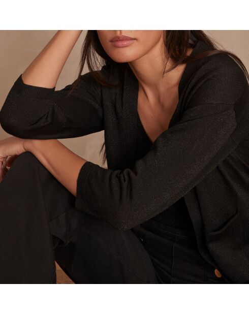 Cardigan en maille Lilou noir