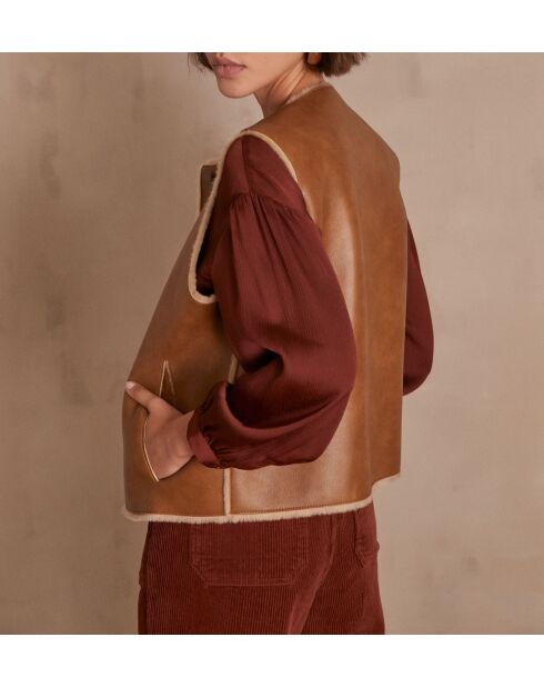 Gilet Brooklyn bis camel