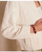 Veste Pamina brodée crème