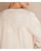 Veste Pamina brodée crème