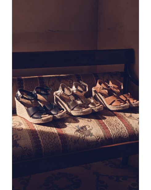 Espadrilles Jean en cuir noires