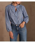 Blusa azul cielo a cuadros Bubble