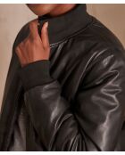Schwarze Lederjacke Sidney