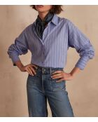 Camisa de rayas azul celeste Pétronille