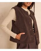 Schokoladen-Bouclette-Jacke Brooklyn
