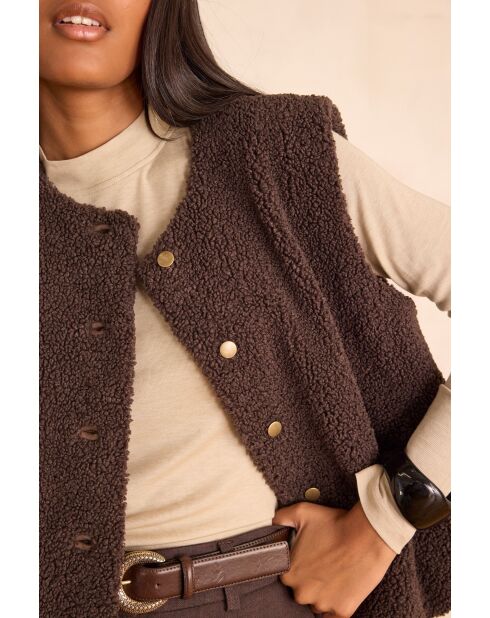 Schokoladen-Bouclette-Jacke Brooklyn