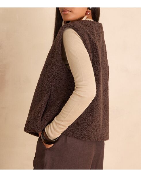 Schokoladen-Bouclette-Jacke Brooklyn