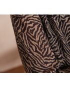 Blusa nera Prisca con stampa zebrata