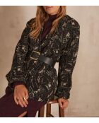 Schwarze Jacquard-Jacke Marilyn