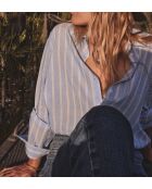 Hemelsblauw gestreept hemd Carla