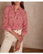 Hellrosa bedruckte Bluse Colette in Coral