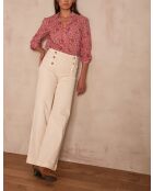 Hellrosa bedruckte Bluse Colette in Coral