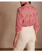 Hellrosa bedruckte Bluse Colette in Coral
