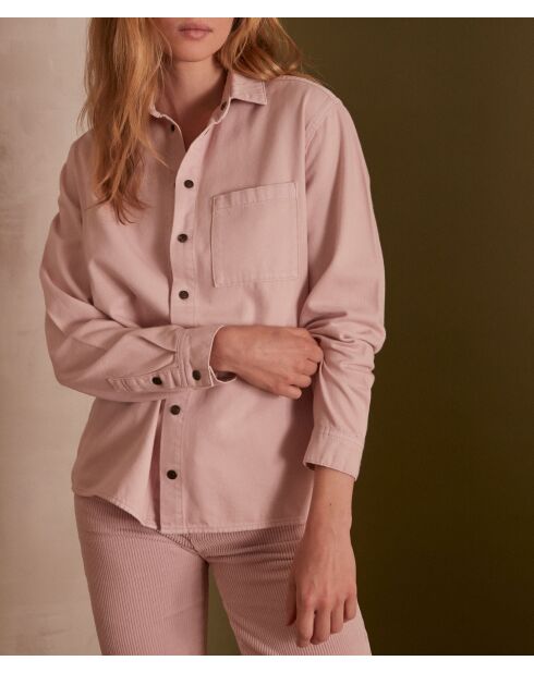 Chemisier Thomas surteint mauve pâle