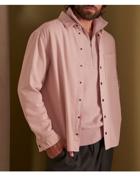 Chemisier Thomas surteint mauve pâle