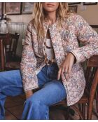 Mat Nais bis gefrostete, bedruckte Jacke in Rosa