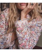 Mat Nais bis gefrostete, bedruckte Jacke in Rosa
