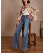 Mat Nais bis gefrostete, bedruckte Jacke in Rosa