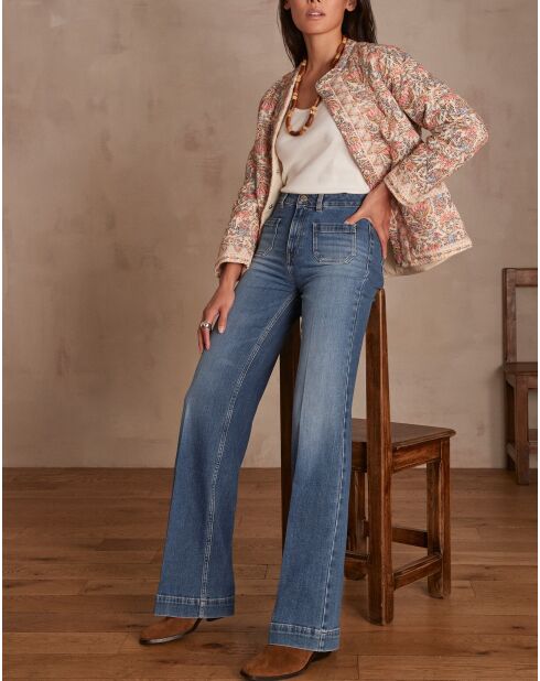 Mat Nais bis gefrostete, bedruckte Jacke in Rosa