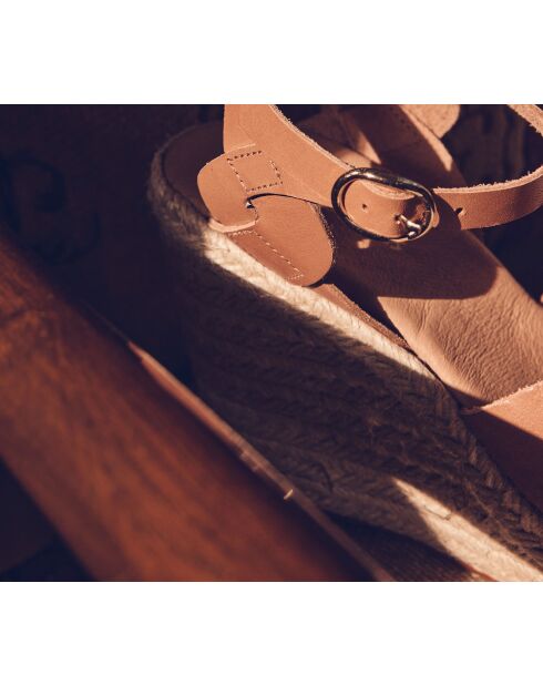 Espadrilles Jean en cuir camel clair