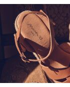Espadrilles Jean en cuir camel clair