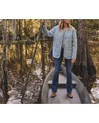 Nadja himmelblaue bedruckte Jacke