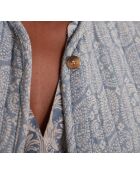 Nadja himmelblaue bedruckte Jacke