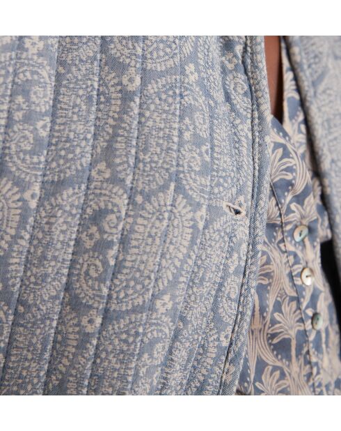 Nadja himmelblaue bedruckte Jacke
