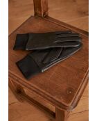 Gants en cuir Anatole noirs