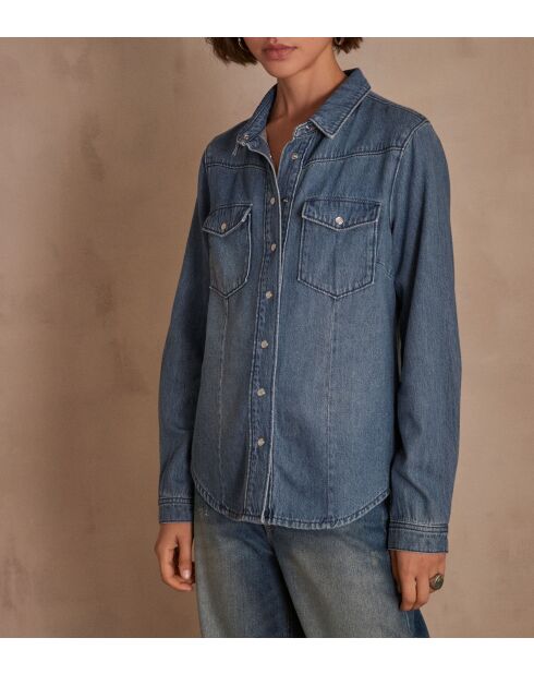 Chemisier Denim Bloum délavé clair