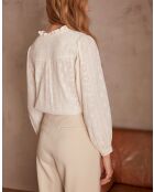 Cremefarbene Bluse Pernelle mit Stickerei