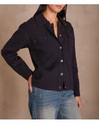 Corentin marineblaue Strickjacke