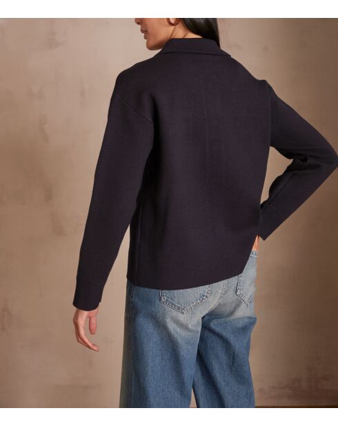 Corentin marineblaue Strickjacke