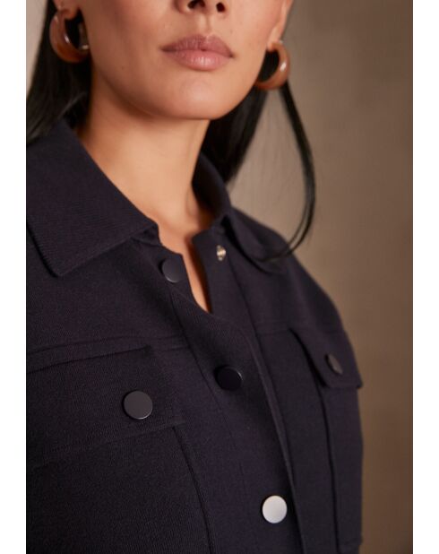 Corentin marineblaue Strickjacke