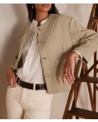 Chaqueta Carmen lisa almendrada