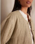 Chaqueta Carmen lisa almendrada