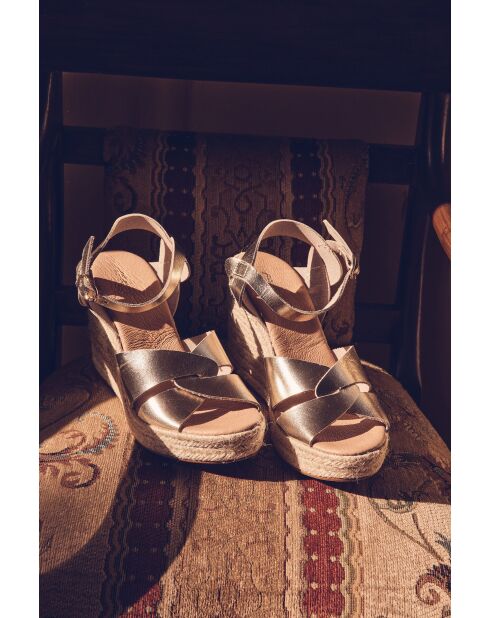 Espadrilles Jean en cuir dorées