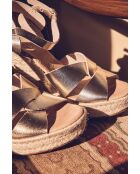 Espadrilles Jean en cuir dorées