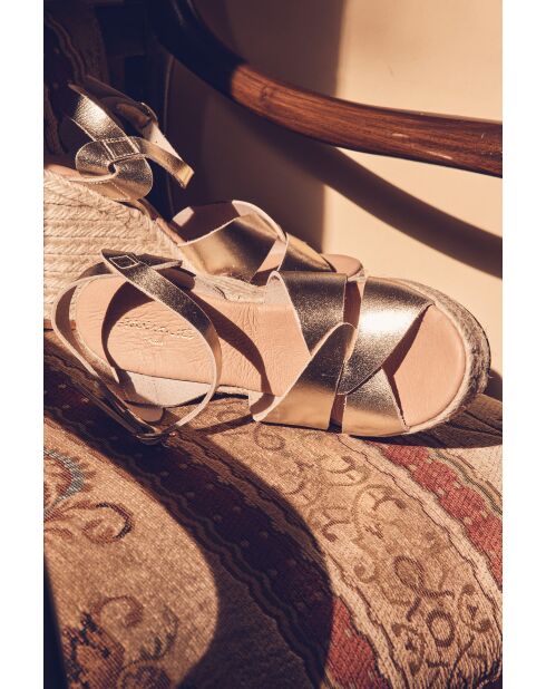 Espadrilles Jean en cuir dorées