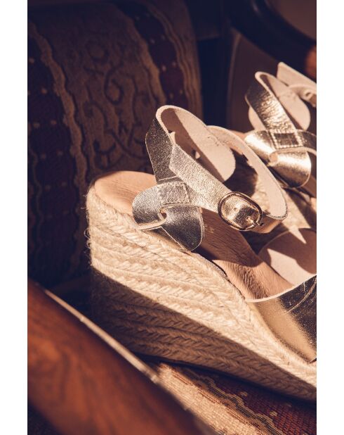 Espadrilles Jean en cuir dorées